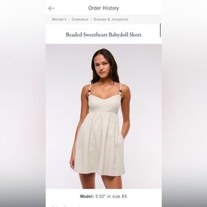 Women's Cream Skort with Beaded Straps